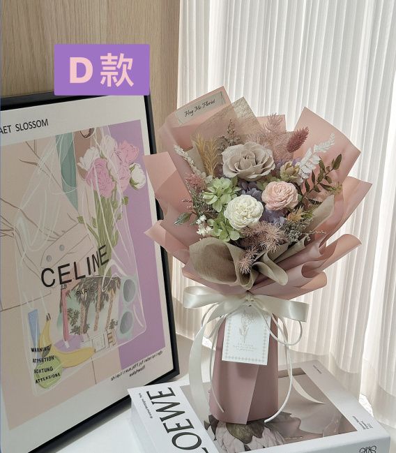 情人節首選【抱米花】永生乾燥花束(6款任選)