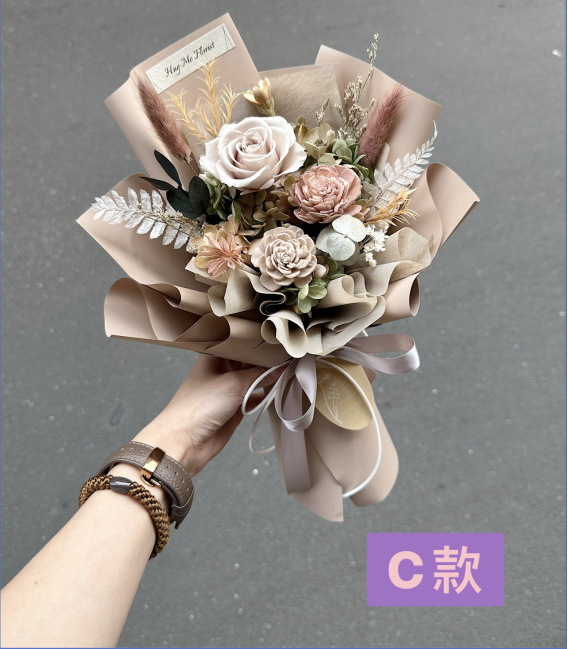 情人節首選【抱米花】永生乾燥花束(6款任選)